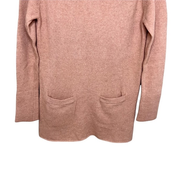 Zara Mock Neck Tunic Sweater Wool Long Sleeve Size Small Front Pockets - Picture 4 of 8